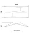 FUJI * APLIQUE LED 14W 3000K NEGRO